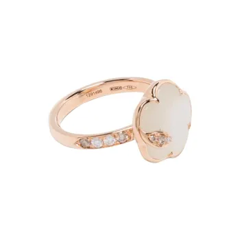 Pasquale Bruni 18K Rose Gold Petit Joli Lunaire Diamond And Pearl Ring