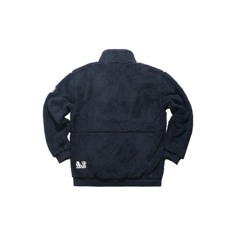 CORALIAN Velvet-feel Coat Unisex Black-1