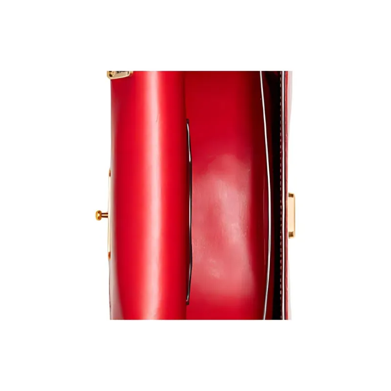 COACH Alie Pebbled Leather Saddle Bag Shoulder Bag Crossbody Bag Small Size Women's Red-4