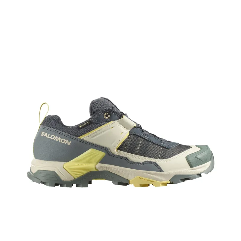 SALOMON Abrasion Resistant Low Top Hiking Shoes Women's Green White-1