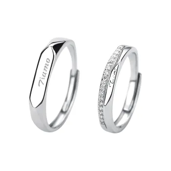 PISHUSHU 925 Sterling Silver Rings Unisex Silver