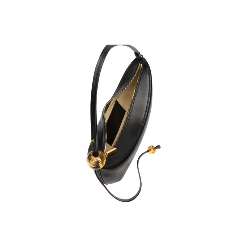 Jacquemus Sheepskin Handbag, Shoulder Bag Tubas Women's Black-3