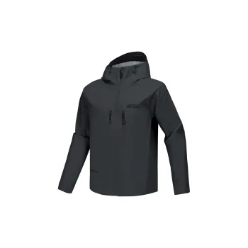 Skechers Water Resistant Windproof UV Protection Windbreaker Jacket Men's Charcoal Dark Gray