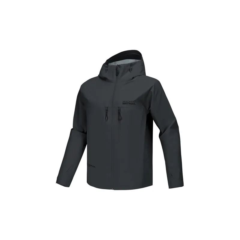 Skechers Water-Resistant Windproof UV Protection Windbreaker Jacket Men's Charcoal Dark Gray-0