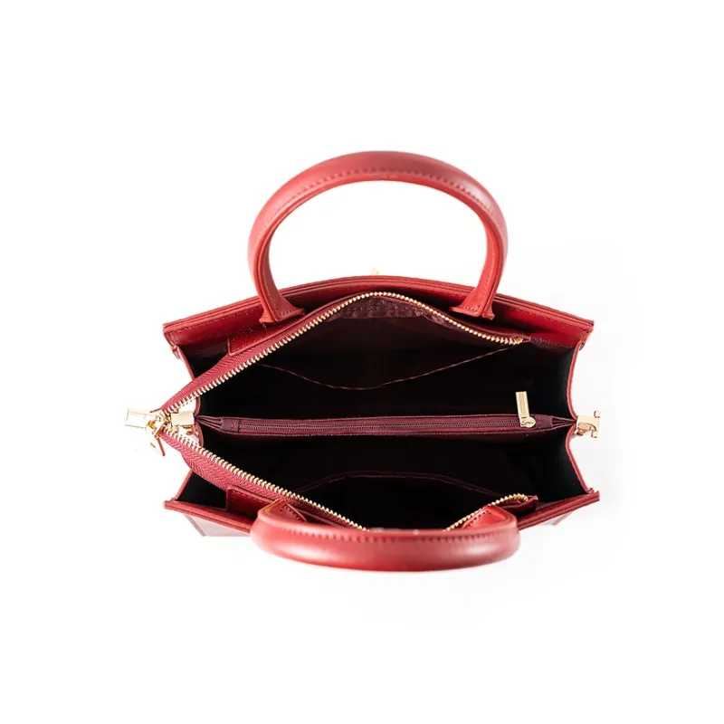 Vigno Synthetic Leather Shoulder Bag, Crossbody Bag, Handbag Women's Red-5