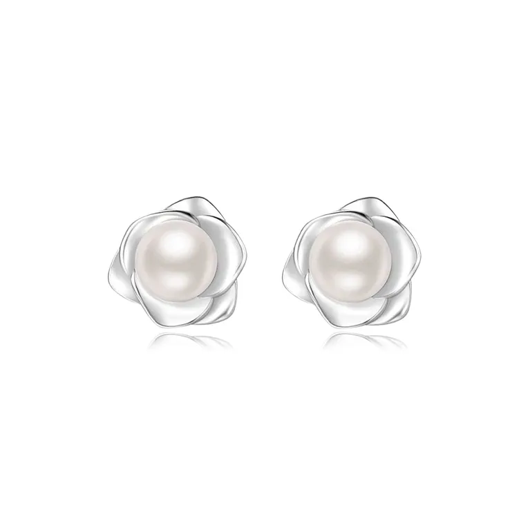 MISS TOOYA S999 Fine Silver Stud Earrings Women's-0