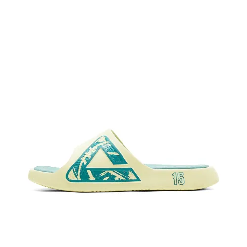 PEAK Tai Ji1.0 Slip Resistant Abrasion Resistant Cushioning Slide Slippers Women's Yellow Green