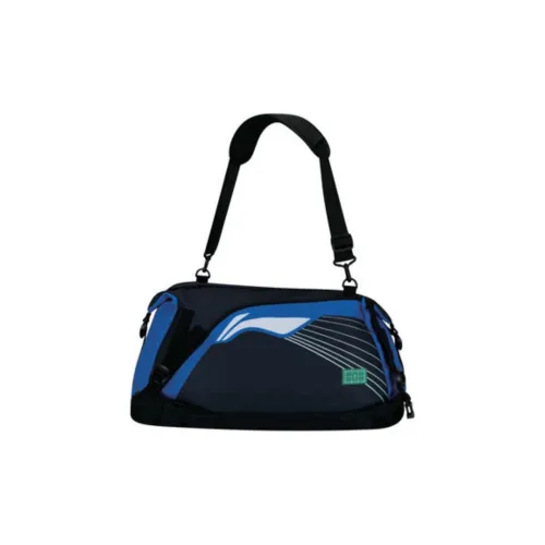 LiNing Polyester Travel Bag Unisex Black & Blue