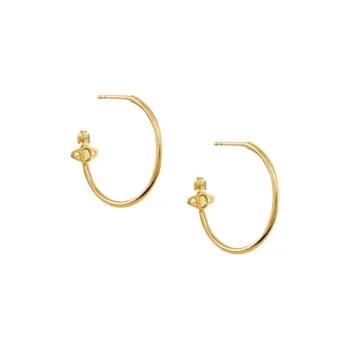 Vivienne Westwood Recycled Silver, Crystal Earrings Women's Gold