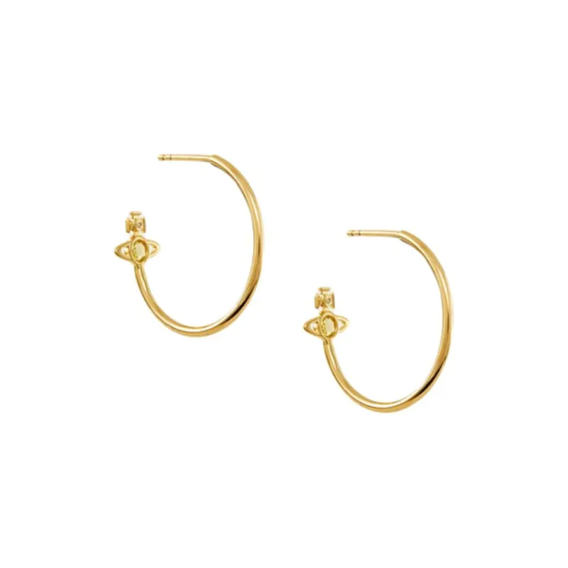 Vivienne Westwood Recycled Silver, Crystal Earrings Women's Gold-0