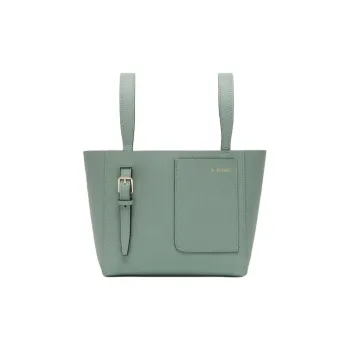 Valextra Patch Pocket Zip Up Mini Tote Bag
