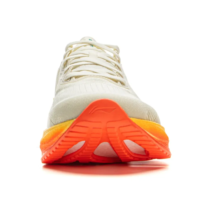 LiNing Super-Light 22 Cushioning Wear-Resistant Low-Top Casual Running Shoes Men's Beige Orange-4