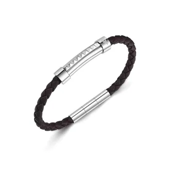 Police Leather Bracelets Men's Black