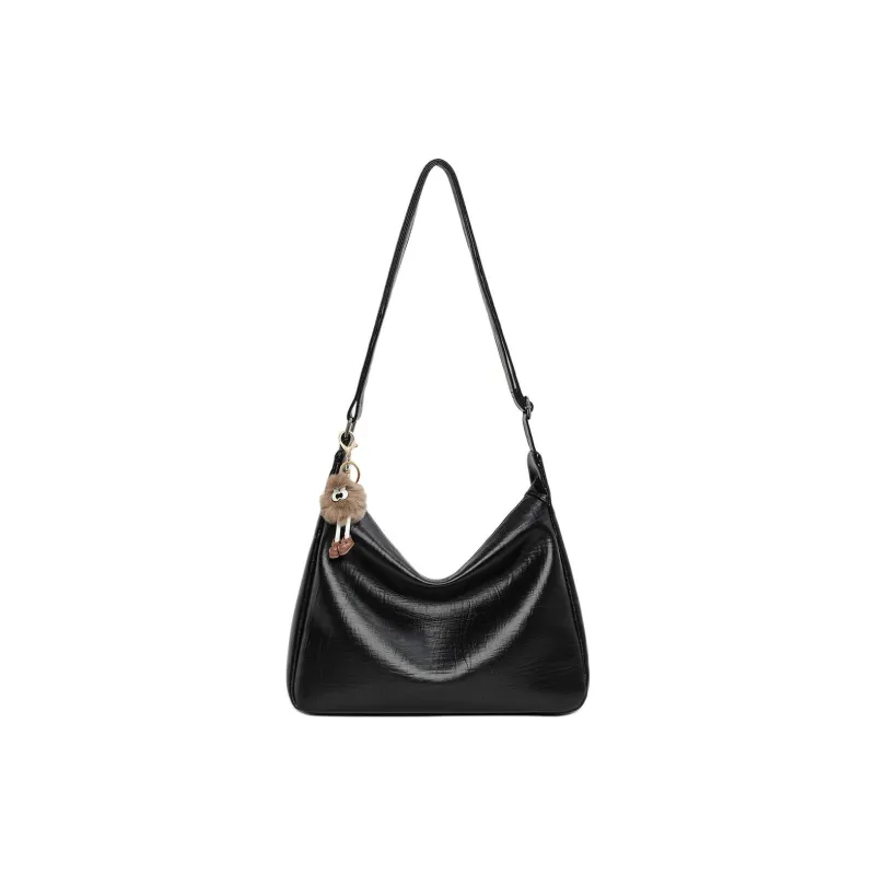 MILLIE'S Synthetic Leather Shoulder Bag Crossbody Bag Hobo Bag Regular Women's Coffee/Black-8