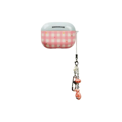 KVZUVUU Compatible With Apple AirPods Pro 2nd Generation/AirPods Pro/AirPods 3/2 TPU Pink Plaid Pendant Headphone Cases