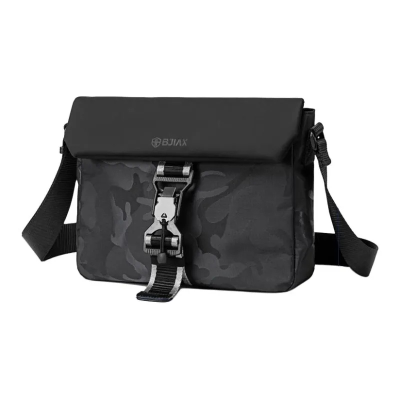 BJIAX Nylon Shoulder Bag Small Size Men's Black Camouflage-8