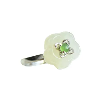 Jade Ink Love Hetian Jade Rings White Jade Women's