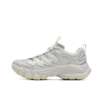 FILA TRUFFLE Cushioning Abrasion Resistant Breathable Low Top Running Shoes Women's White Gray