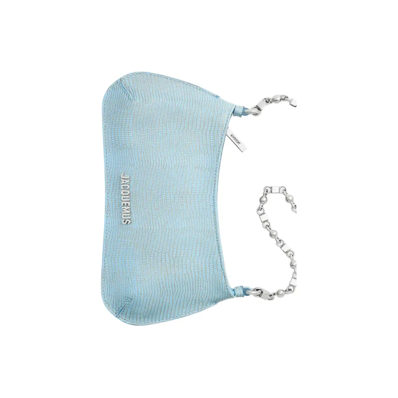 Jacquemus Calfskin Shoulder Bag Small Size Women's Blue-3