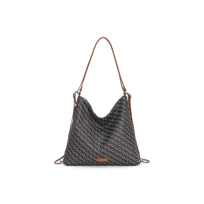 LUCKY DIAMOND Nylon Shoulder Bag Regular Women's Coffee/Custard-5