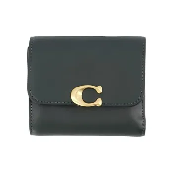 COACH Bandit Cow Leather Wallet Women's Dark Green