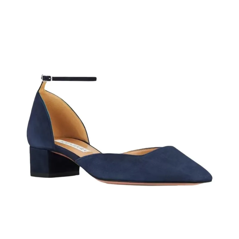 AQUAZZURA Asha Pump High Heels 3.5cm Women's Blue-2
