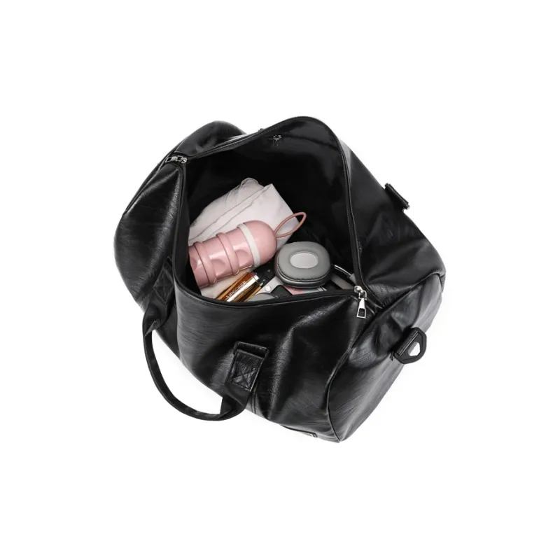 SURELAPTOP PU Travel Bag Unisex Black-6