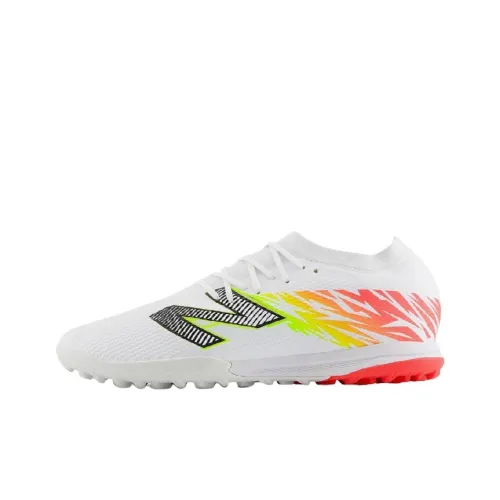 New Balance TF Rubber Broken Studs Anti-Slip Wear-Resistant Soccer Shoes Men's White 2E-Width