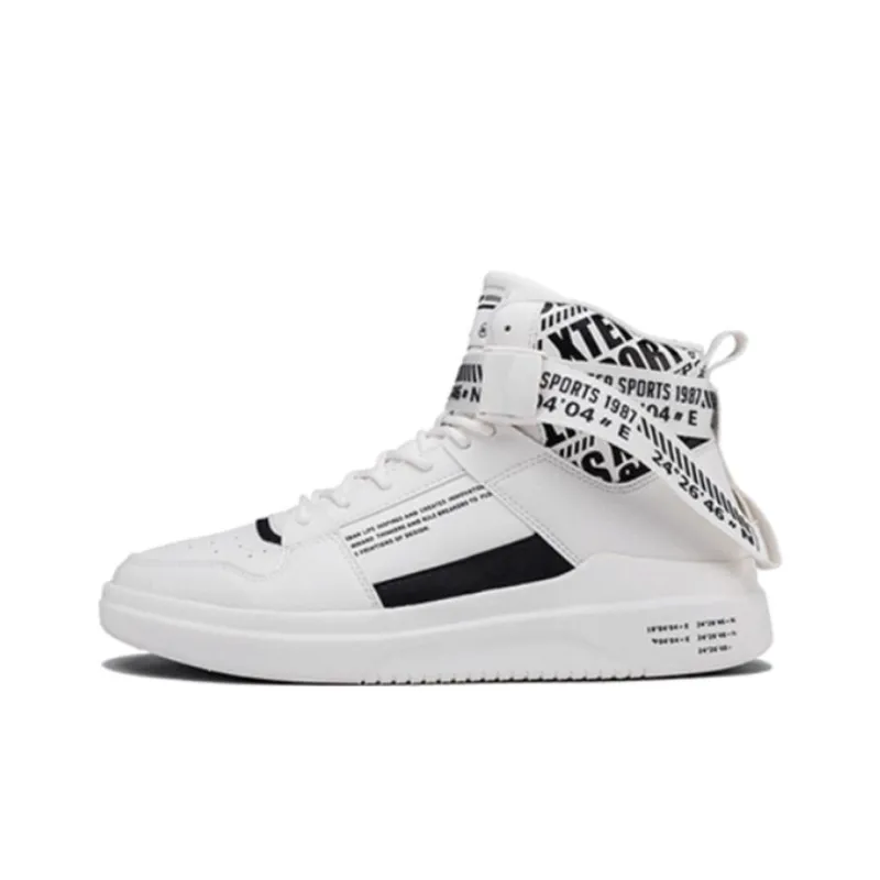 XTEP Slip-Resistant Cushioning Wear-Resistant High-Top Skateboard Shoes Men's-0