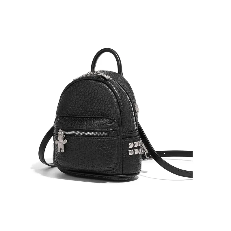 BOBDOG PU Travel Backpack Small Size Unisex Black/Ecru-2