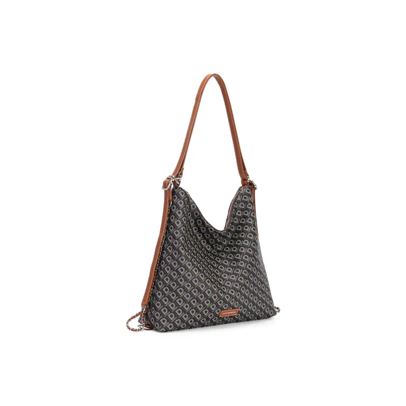 LUCKY DIAMOND Nylon Shoulder Bag Regular Women's Coffee/Custard-6