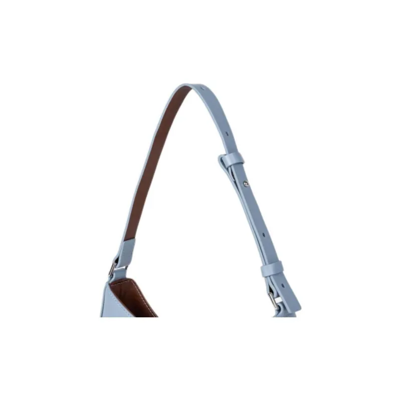 Paul Smith Leather Crescent Bag Portable Crossbody Bag Shoulder Bag Women's Light Blue-2