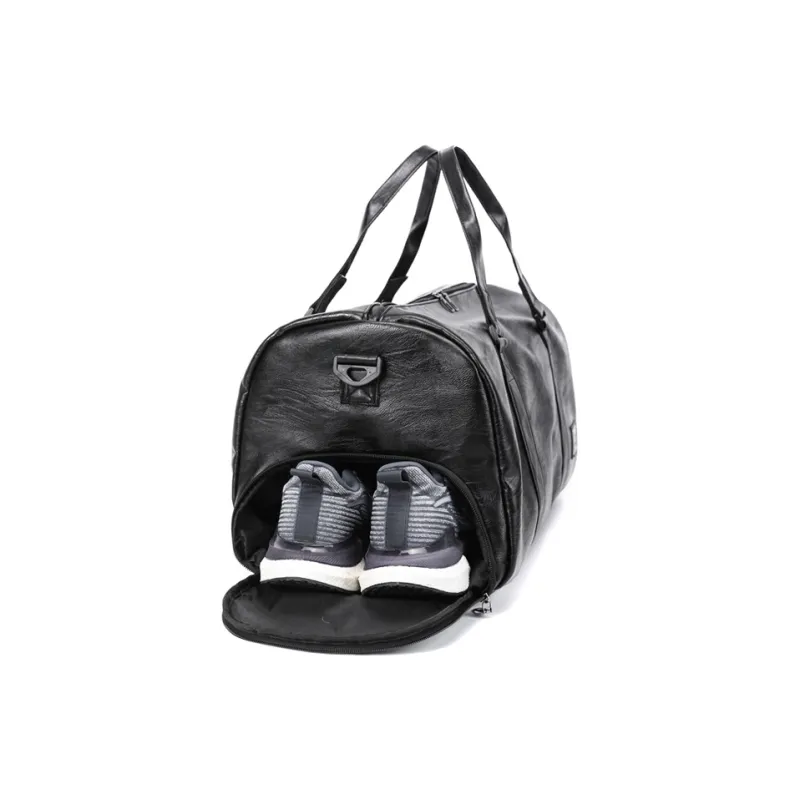 SURELAPTOP PU Travel Bag Unisex Black-5