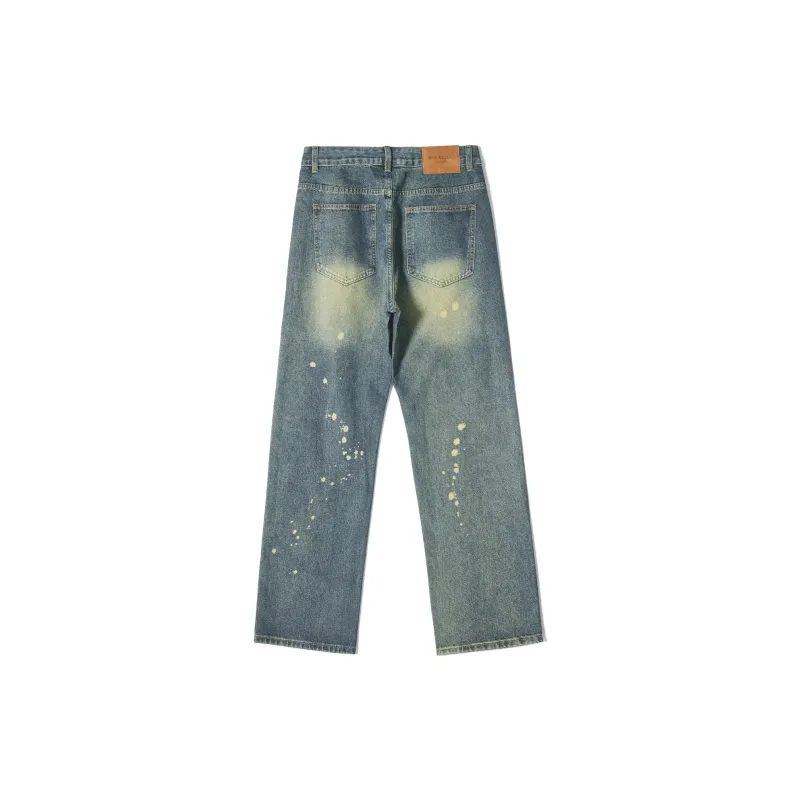 SIMPLE RIMLESS/SRME Jeans Unisex Vintage Blue-1