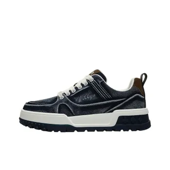 JEEP SPIRIT Abrasion Resistant Low Top Skateboard Shoes Men's Topaz Blue
