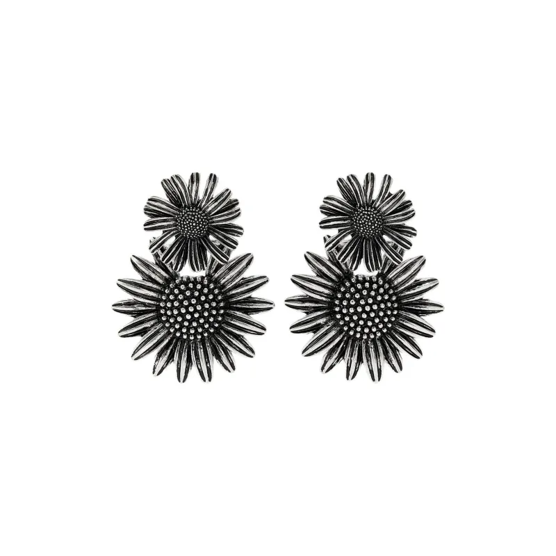 ZARA Metal Earrings Women's Silver-0