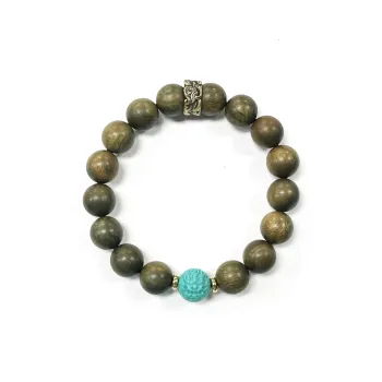 The Years Are Quiet Green Sandalwood Wooden Bracelets Unisex