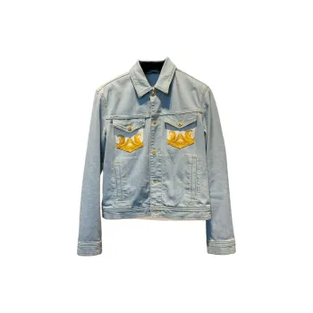 VERSACE Blouson Denim Light Stone Wash Jacket