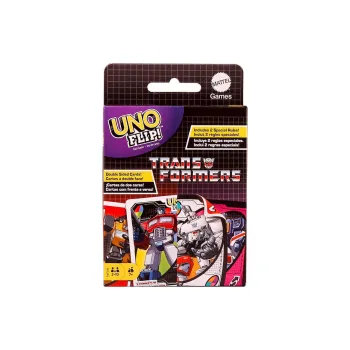 MATTEL UNO Transformers Themed FLIP Double-Sided Card Game Optimus Multiplayer HXJ49 Poker Cards