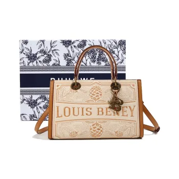 BUHOWE Polyurethane PU Handbag Regular Women's Apricot & Brown