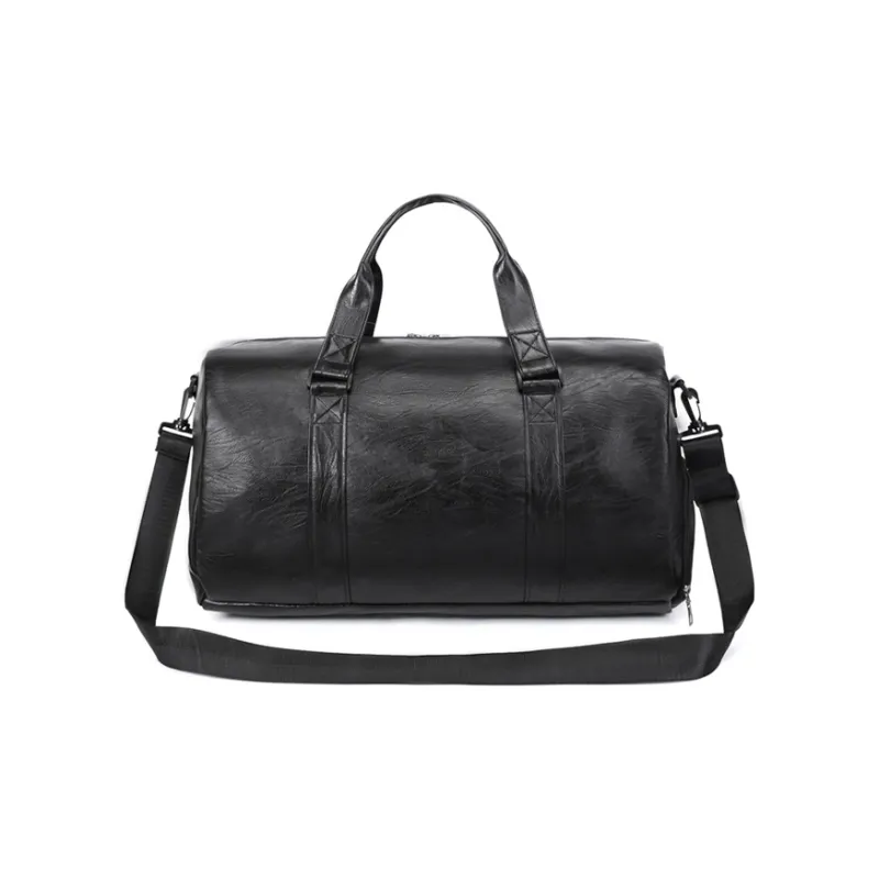 SURELAPTOP PU Travel Bag Unisex Black-3