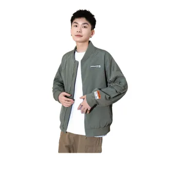 Tonlion Baseball Jacket Men's Light Army Green