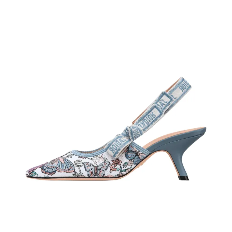 DIOR J'Adior Irregular Heel High Heels 6.5cm Women's Blue-0