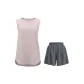 Light Pink Sleeveless Top+Limestone Shorts
