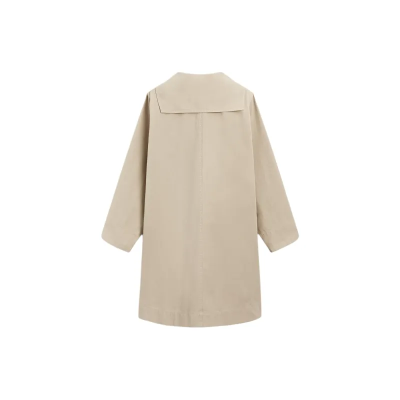Massimo Dutti Trench Coat Women's Light Coffee-1