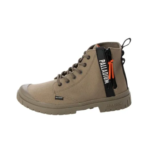 Palladium Anti-Slip Wear-Resistant High-Top Canvas Shoes Men's Brown