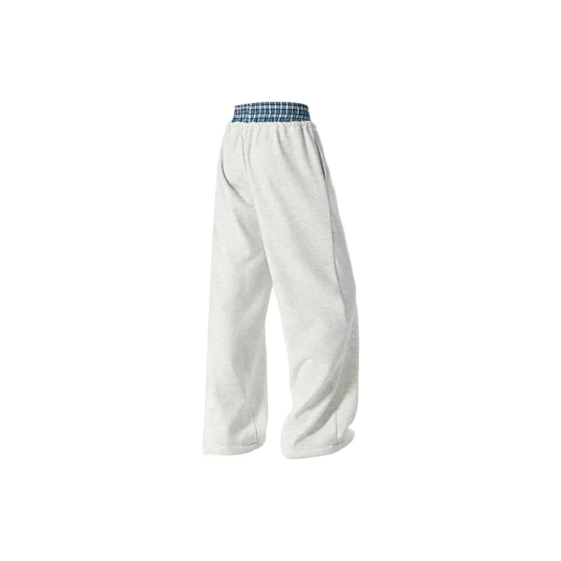 T-IRA Casual Pants Unisex White Heather Gray-1
