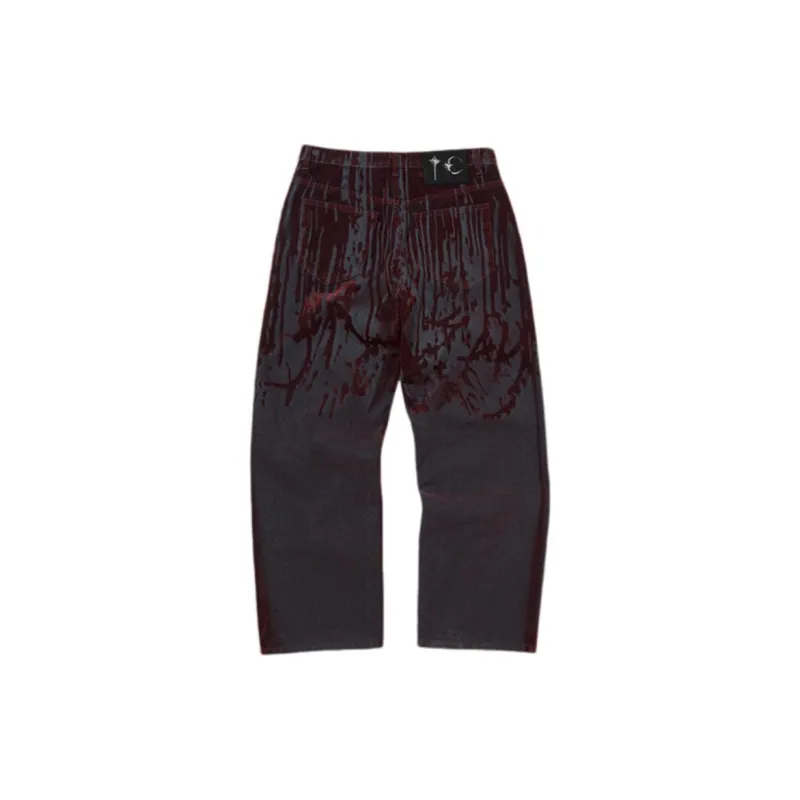 THUG CLUB Laser cut Jeans-1