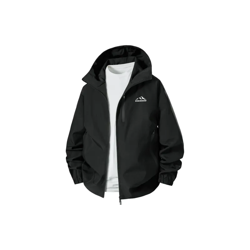 ROBINHOOD Water-Resistant Windproof Breathable Warm Water-Repellent Windbreaker Jacket Unisex-0