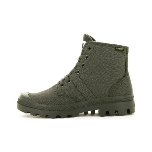 Palladium PALLABROUSSE Anti Slip Wear Resistant High Top Canvas Shoes Women's Green